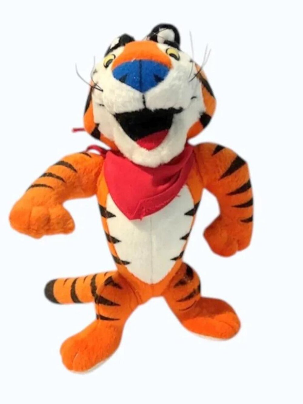 Vintage 1997 Tony the Tiger Plush, Kellogg’s Frosted Flakes Mascot, 10”,